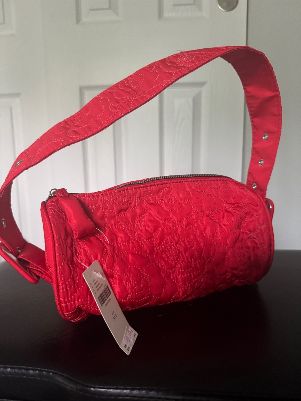 Red Quilted Shoulder Bag - Unbranded